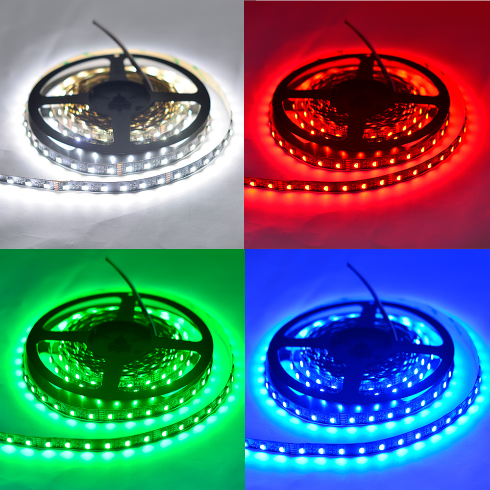 RGBW Super Bright  4 Colors in 1 Series DC12&24V 5050SMD 300LEDs Flexible  LED Strip Lights Waterproof Optional 16.4ft Per Reel By Sale